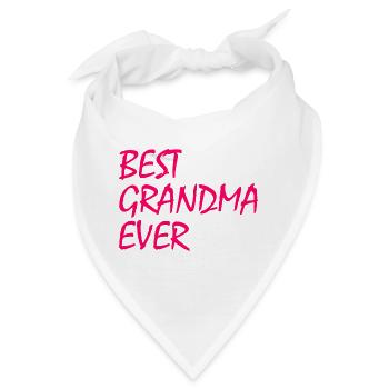 Best grandma ever - Bandana - Weiß - Vorne