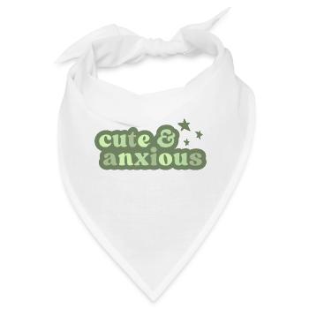 niedlich und ängstlich pastellfarben lustig - Bandana - Weiß - Vorne