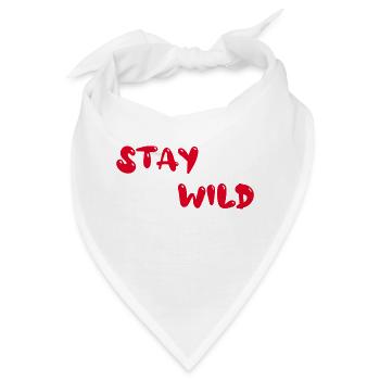 stay wild - Bandana - Weiß - Vorne