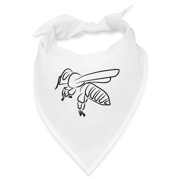 Honigbiene - Bandana - Weiß - Vorne