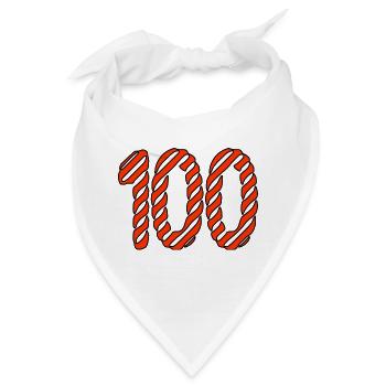 100. 100 JAHRE. 100-JÄHRIGES JUBILÄUM. 100. GEBURTSTAG - Bandana - Weiß - Vorne