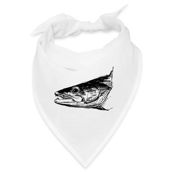 Zander - Zanderangeln - Lieblingsfisch - Bandana - Weiß - Vorne