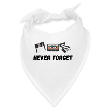 Never Forget - Bandana - Weiß - Vorne