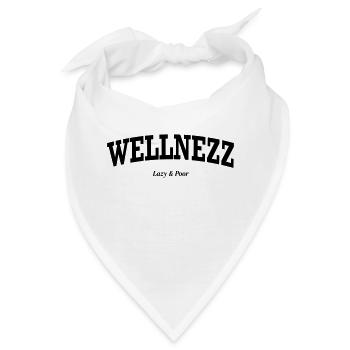 Wellnezz - Poor & Lazy - Bandana - Weiß - Vorne