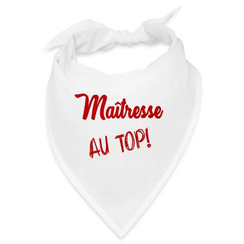 VIELEN DANK. GELIEBTE. DANKE, HERRIN. GELIEBTE - Bandana - Weiß - Vorne