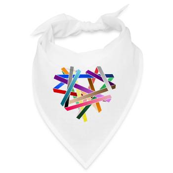 LOVE - kreuz und quer gewickelt - Bandana - Weiß - Vorne