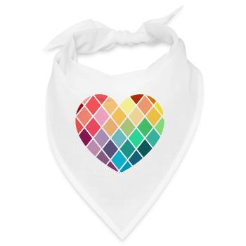 LIEBE - so kostbar wie Diamanten - Bandana - Weiß - Vorne