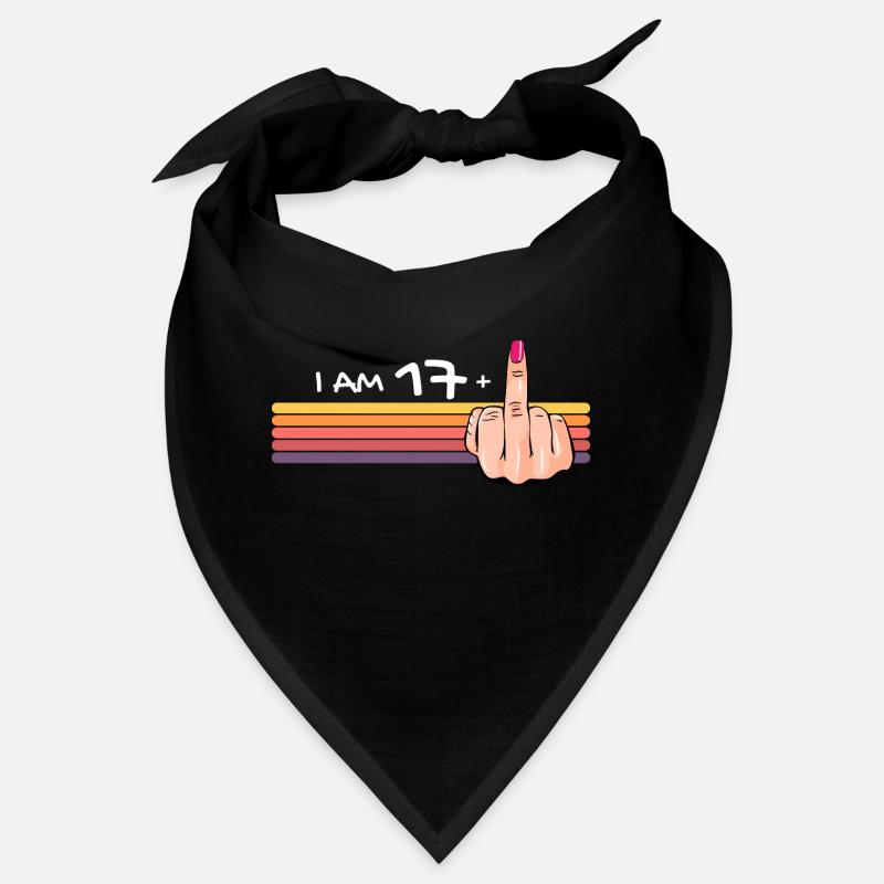 Ich bin 17 + 1 Mittelfinger-Shirt Ich bin 17 plus, Bandana