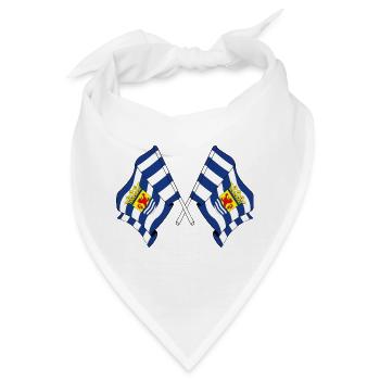 Zwei Flaggen der Provinz Zeeland - Bandana - Weiß - Vorne