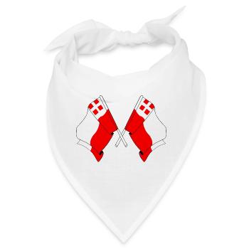Zwei Flaggen der Provinz Utrecht - Bandana - Weiß - Vorne