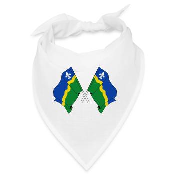 Zwei Flaggen der Provinz Flevoland - Bandana - Weiß - Vorne