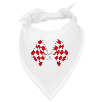 Zwei Flaggen der Provinz Nordbrabant - Bandana - Weiß - Vorne