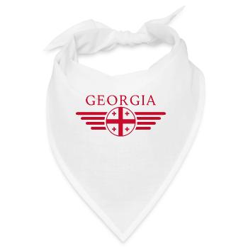 Ich liebe Georgien Eleganz Stil Design T-Shirt - Bandana - Weiß - Vorne