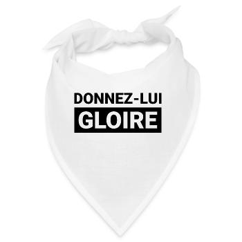 Gebt ihm Ehre – Christliches Lob - Bandana - Weiß - Vorne