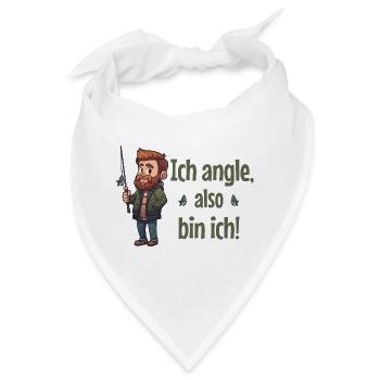 Ich angle, also bin ich! - Angler - Bandana - Weiß - Vorne