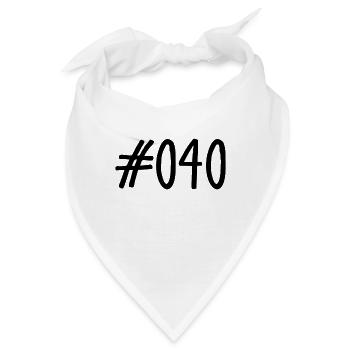 #040 - 040 - Vorwahl - Hamburg - Elbe - Alster - Bandana - Weiß - Vorne