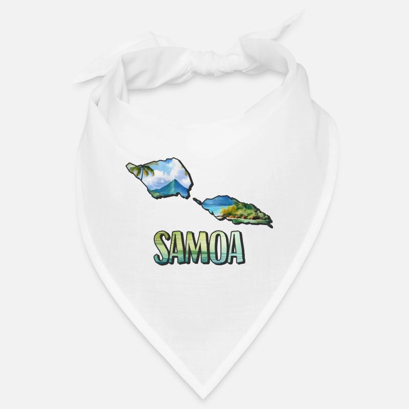 Carte aquarelle Samoa Bandana