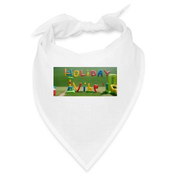 Holiday Vibe Aufblasbarer Textentwurf Holiday Vibe - Bandana - Weiß - Vorne