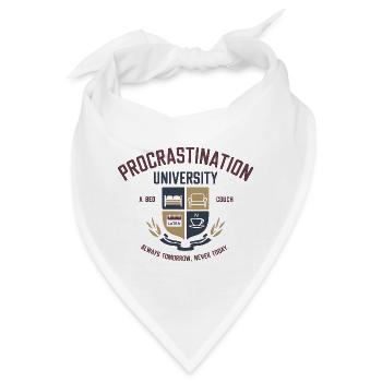 Prokrastination University - Aufschieberitis Desig - Bandana - Weiß - Vorne