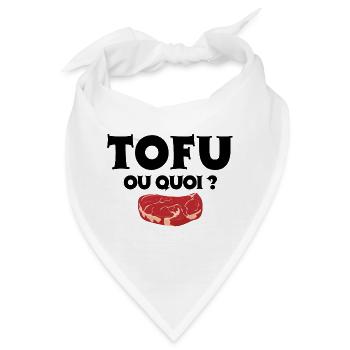 vegetarisch, vegan, Tofu - Bandana - Weiß - Vorne