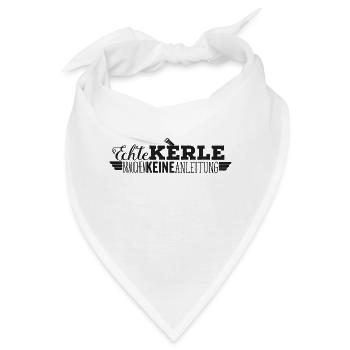 Echte Kerle brauchen keine Anleitung - Bandana - Weiß - Vorne