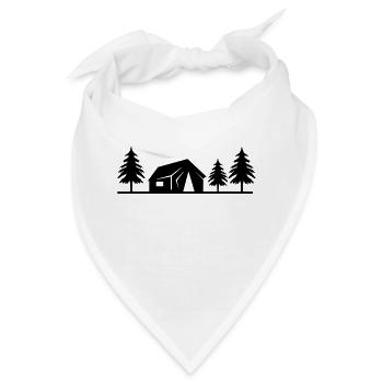 hütte im wald - Bandana - Weiß - Vorne