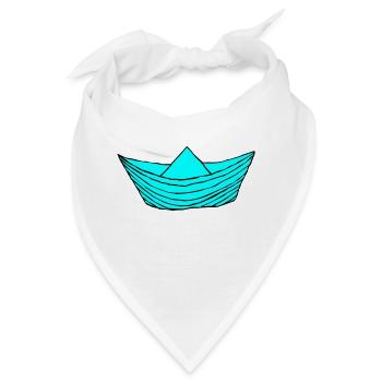 papierboot - Bandana - Weiß - Vorne