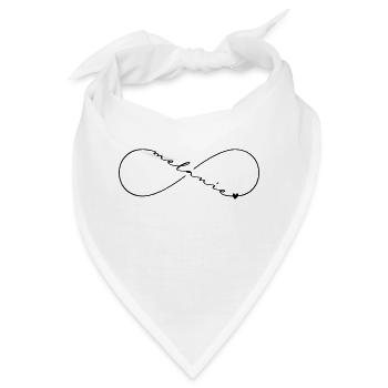 Melanie Name Infinitysymbol - Bandana - Weiß - Vorne