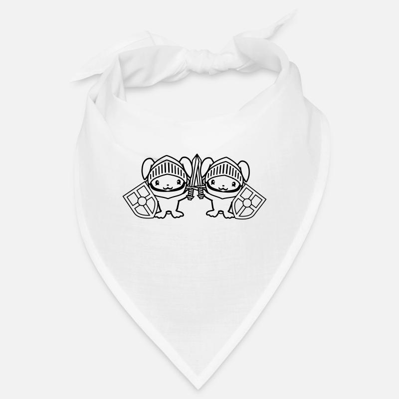 2 Bunnies Knight Sword Shield Armor Helmet Castle Bandana