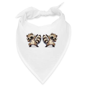 waschbär dabbing - Bandana - Weiß - Vorne