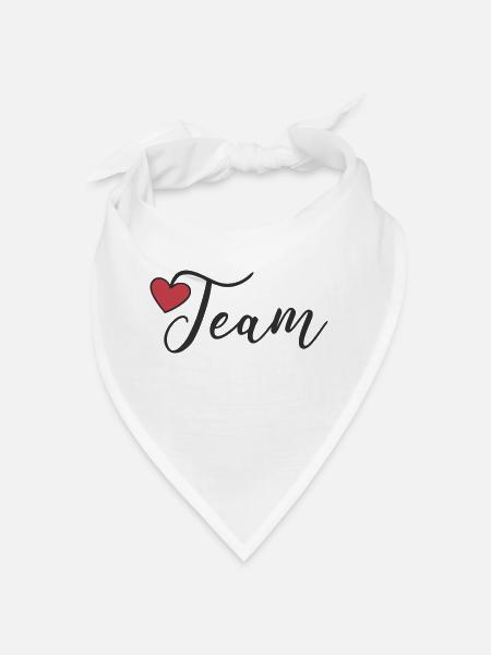Team Herz - Bandana - Weiß