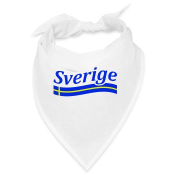 Sverige Fahne Schweden - Bandana - Weiß - Vorne