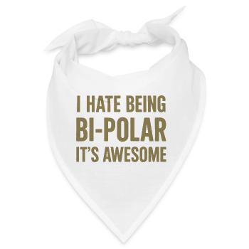 Ironischer Spruch über Bipolarität für Gamer - Bandana - Weiß - Vorne