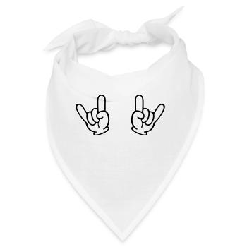 rock hands - Bandana - Weiß - Vorne
