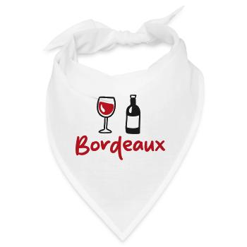 City Bordeaux Rotwein - Bandana - Weiß - Vorne