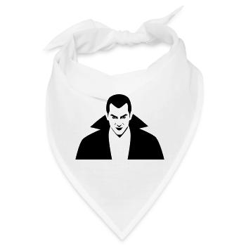 Vampir Illustration - Bandana - Weiß - Vorne