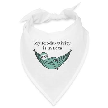 My Productivity is in Beta - Bandana - Weiß - Vorne