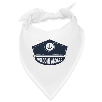 Nautic Design Willkommen an Bord Anchor Patch Cap Marineblau - Bandana - Weiß - Vorne
