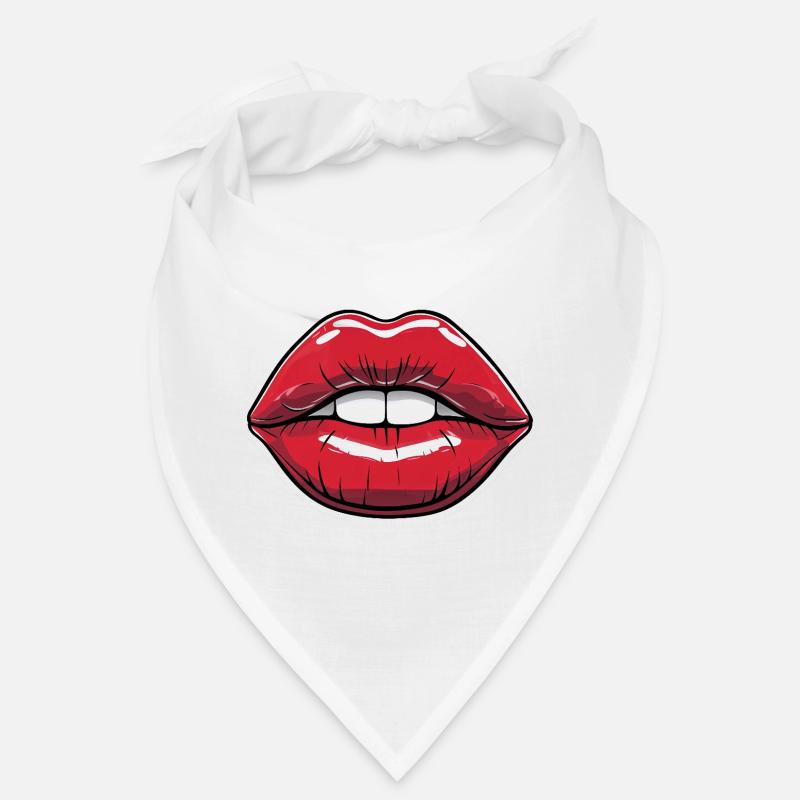 Kussmund Comic-Style Lippe Rot Bandana