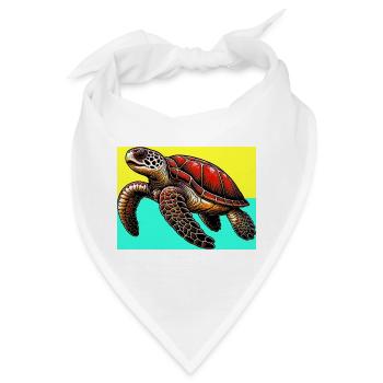 Schildkröte - Bandana - Weiß - Vorne