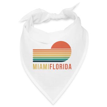 Miami Florida - Bandana - Weiß - Vorne