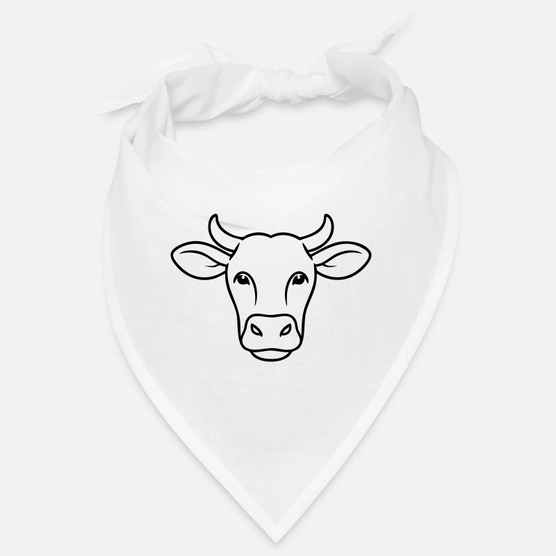 Kuh Kopf Line Art Minimal Bandana