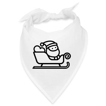 Santa's Schlitten - Bandana - Weiß - Vorne