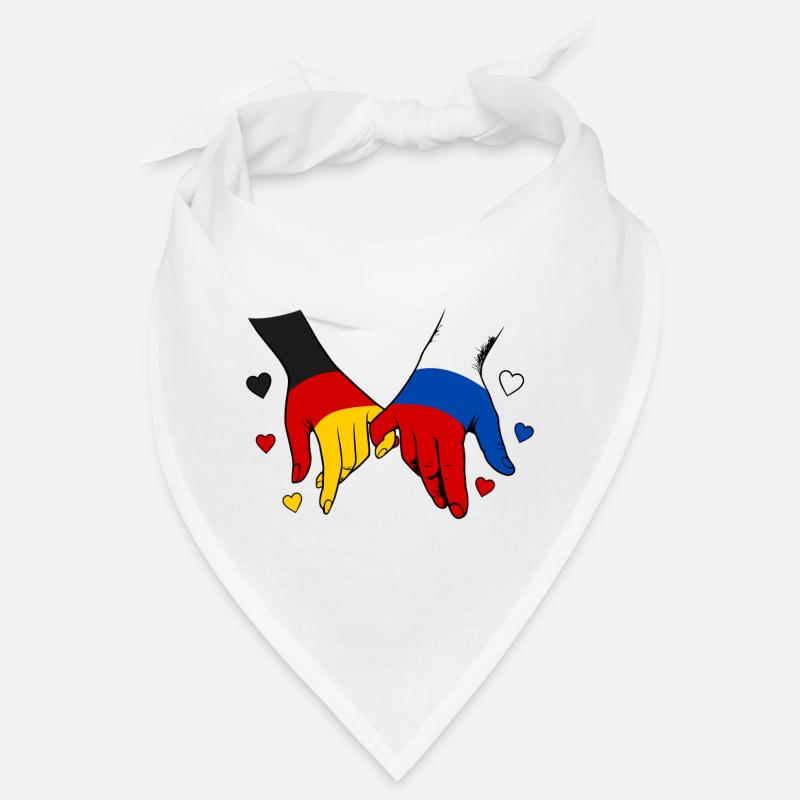 Le drapeau Allemagne-Russie se tenant la main Bandana