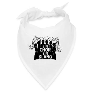 Ein Chor ein Klang Chorsänger Gesang Singen - Bandana - Weiß - Vorne