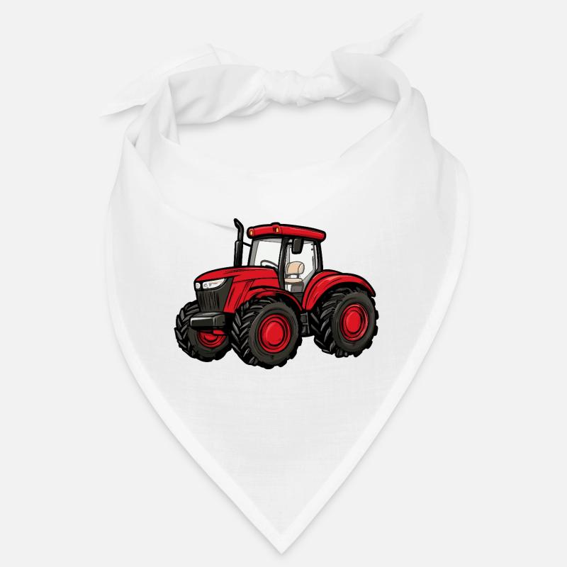 Red Tractor Cartoon Bandana