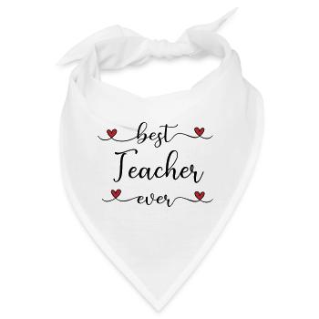 Bester Lehrer - Bandana - Weiß - Vorne