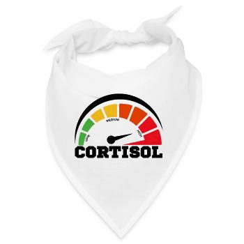 Lustiges, niedriges Cortisol, urkomisches, stressfreies Cortisol - Bandana - Weiß - Vorne