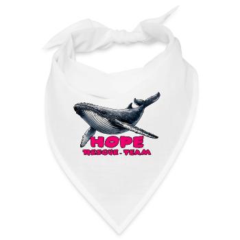 Hope Rettungsteam Wal - Bandana - Weiß - Vorne