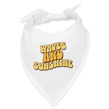 Waves And Sunshine - Bandana - Weiß - Vorne